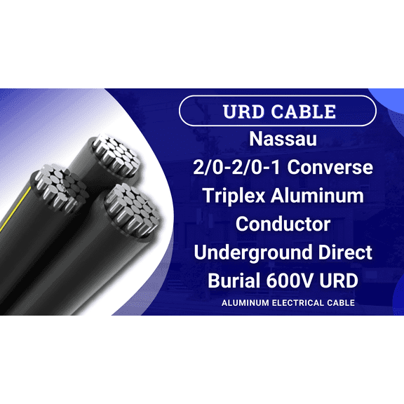 850' Converse 2/0-2/0-1 Aluminum Triplex URD Direct Burial Cable
