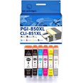 thumbnail image 1 of 850 PGI-850XL CLI-851XL CLI 851 Ink Cartridges Compatible for Canon MG5480 5580 5680 6380 6400 6680 7180 7580 IP7280 8780 Inkjet Printers, Leak-Proof Design Crisp Printing, 1 of 7
