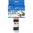 thumbnail image 1 of 850 PGI-850XL CLI-851XL CLI 851 Ink Cartridges Compatible for Canon MG5480 5580 5680 6380 6400 6680 7180 7580 IP7280 8780 Inkjet Printers, Leak-Proof Design Crisp Printing, 1 of 7