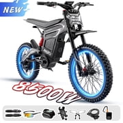 8500W Peak Motor 55MPH,BIBUFF GT600 Electric Dirt Bike for Adults,72V 30Ah Battery 80+ Miles,Full Suspension Hydraulic Brakes, 19"/17" All-Terrain Tires,Off-Road Electriv Motorcycle UL2849