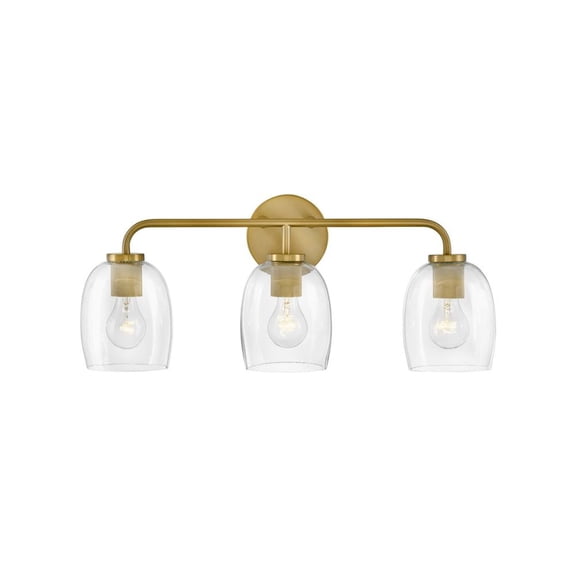 85013LCB Lark Percy - 3 Light Bath Vanity In Transitional and Classic Style-10.25 Inches Tall and 24 Inches Wide-Lacquered Brass Finish