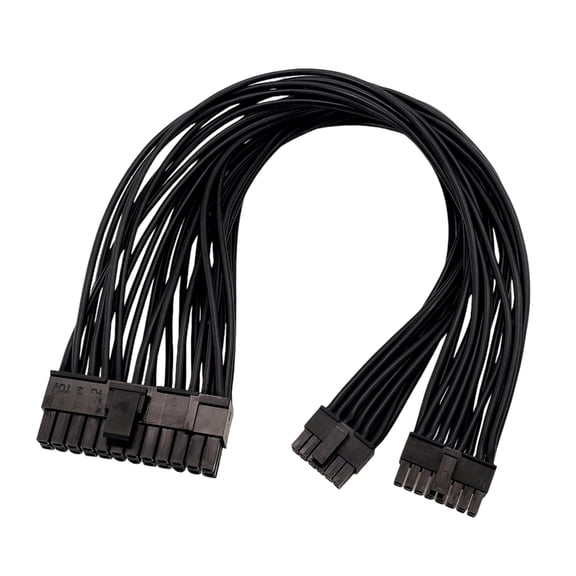850G 24Pin(16p+12p) Flexible Silicone Modular Power Supply Cable 20/50cm For Stable PC Connection