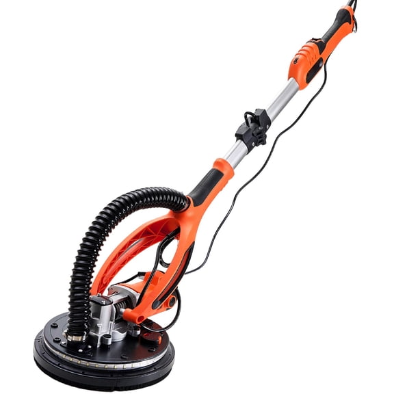 850W Drywall Sander, Popcorn Ceiling Remover, 5-Speed 800-1700RPM, Double LED, Extendable Handle, 15 Discs, Dust Hose