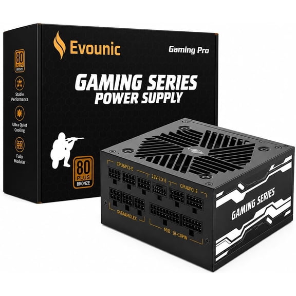 850W Gaming Power Supply,Fully Modular ATX 3.1 PSU, Support for PCIe 5.1 GPUs, semi-Passive 120mm Fan, LLC Technology, Single Rail, for Overclocked GPUs