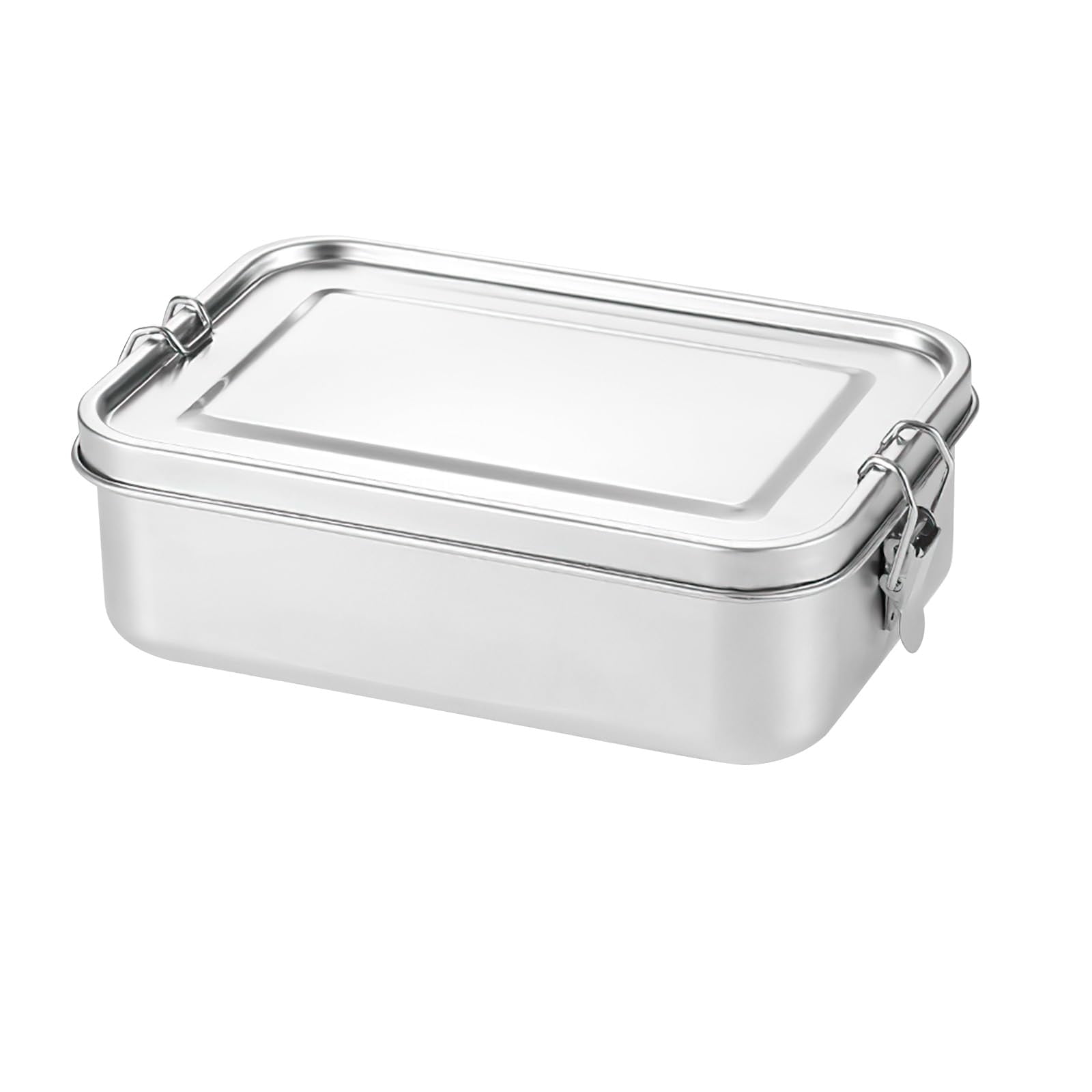 850ml Stainless Steel Lunch Box, Leak Proof Lid Bento Boxes with Lock Clip,Metal Lunch Box