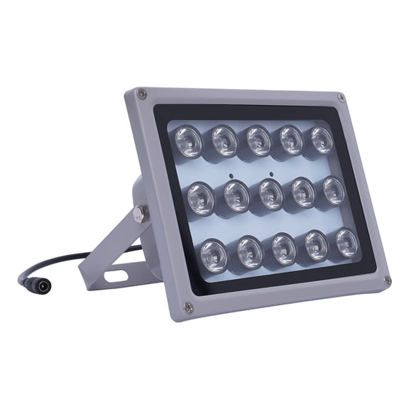 850nm 15-LED 45 Wide Angle Waterproof Infrared Illuminator, 12V 30W IR Light with 100m Night Vision Range for CCTV & Security Surveillance Cameras