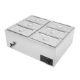thumbnail image 1 of 850w Commercial Electric Food Warmer, 6-Pan 110v Buffet Countertop Steam Table, 1 of 8