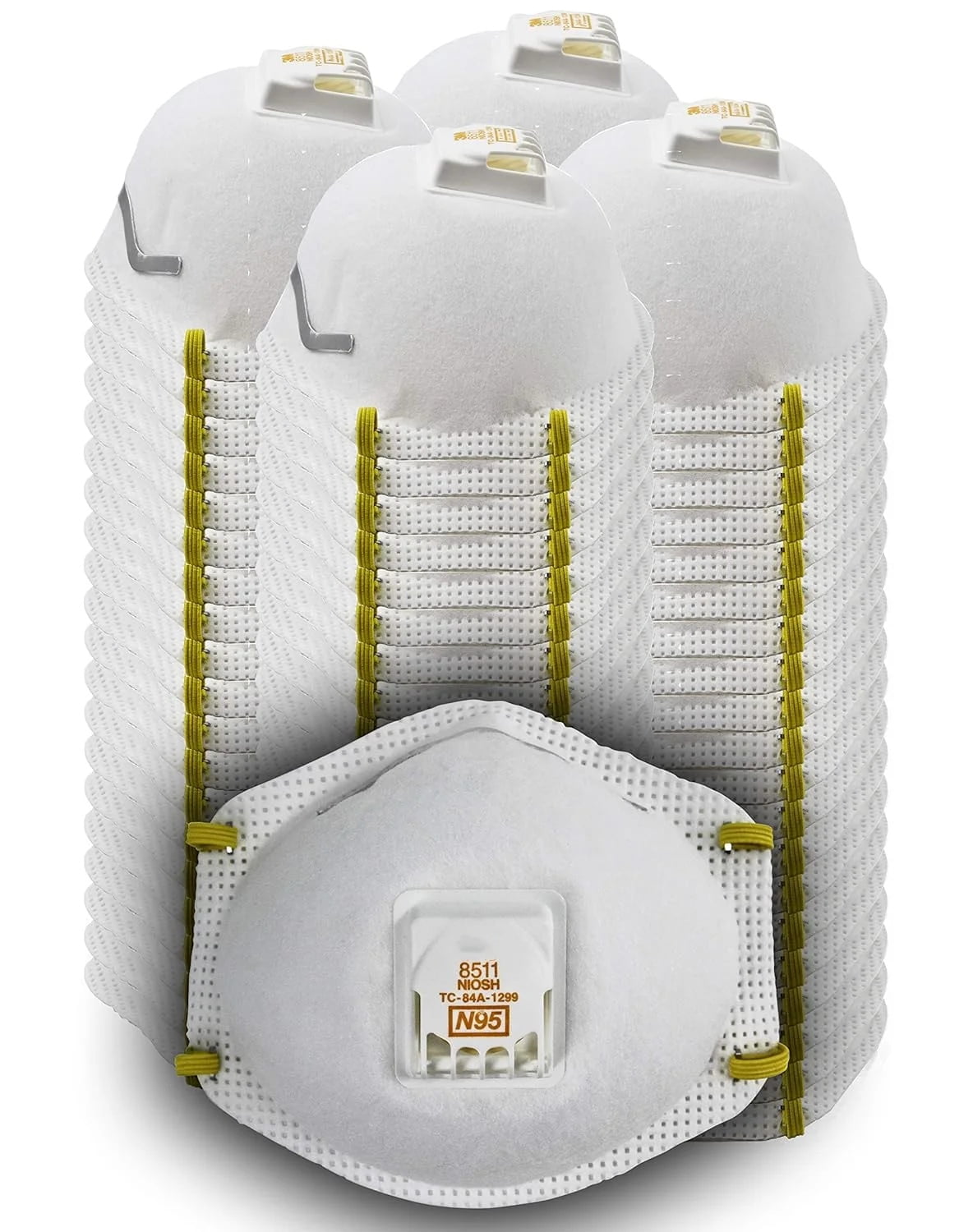 8511 Particulate Disposable Respirator, N95, Pack of 80, NIOSH APPROVED, Cool Comfort and Fewer Pressure Points with Dual Point Attachment for Grinding, Sanding, Sawing, Sweeping, Dust, Smoke