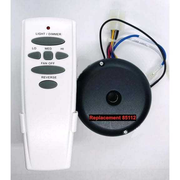 85112 Ceiling Fan Remote Control Replacement Set to replace discontinued Hunter Ceiling Fan Parts, 85112-01, 85112-02, 85112-03, 85112-04.