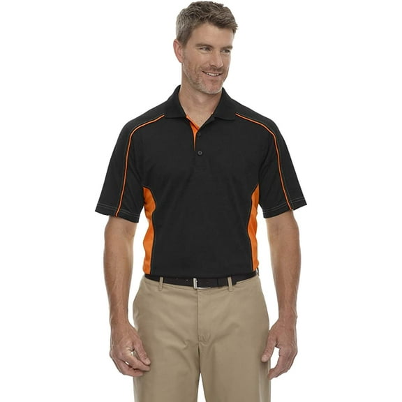 85113 Extreme Men's Eperformance Fuse Snag Protection Polo Black Orange S