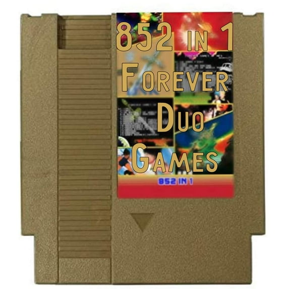 852 in 1 Forever Duo Games (405+447) Cartridge for NES - Multicart 8 bit 72 pin Retro Classic Gold Shell
