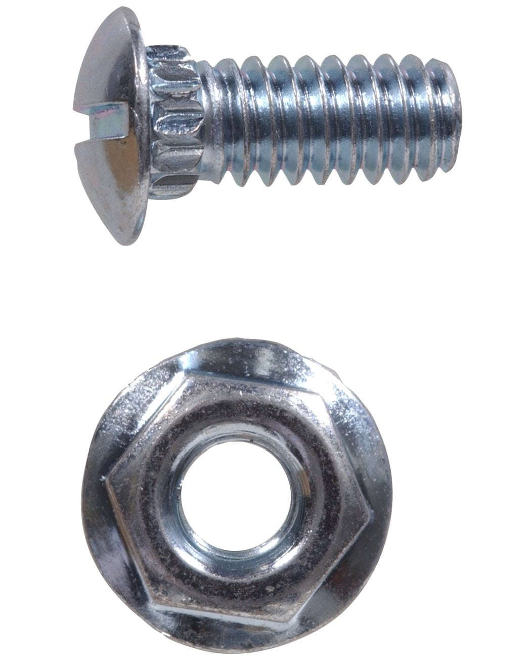 852140 1/4 X 1/2Inch Ribneck Carriage Bolts And Nuts, Zinc Plated