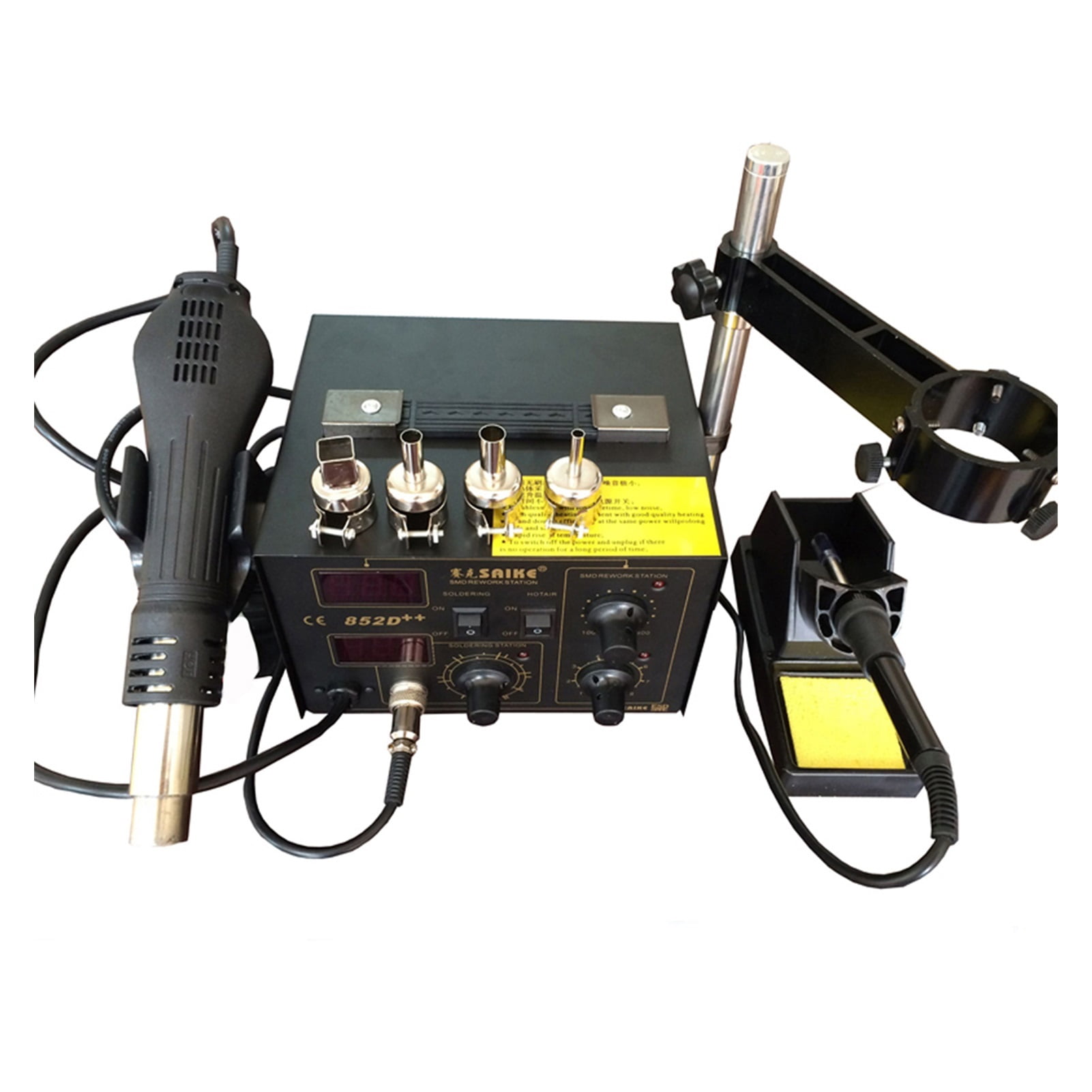 852D++ Rework Solder Station Hot air Heat Gun Soldering Iron 2 in 1