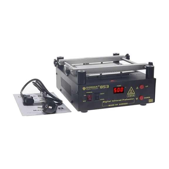 853 IR Preheater Lead-free BGA Rework Soldering Station Digital Display PCB Board Desoldering Preheater Repairing Tools ,Precise Control