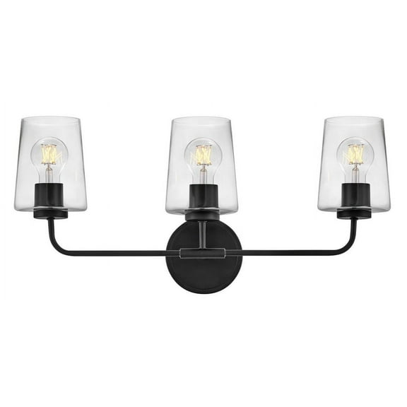 853453BK-CL Lark Kline - 36W 3 LED Medium Bath Vanity-11 Inches Tall and 23.75 Inches Wide-Black Finish