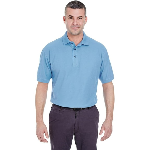 8540 UltraClub Men's Whisper Pique Polo Cornflower L