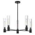 thumbnail image 1 of 85405BK Lark Shea - 50W 5 LED Medium Chandelier In Modern Style-13.5 Inches Tall and 28 Inches Wide-Black Finish, 1 of 19