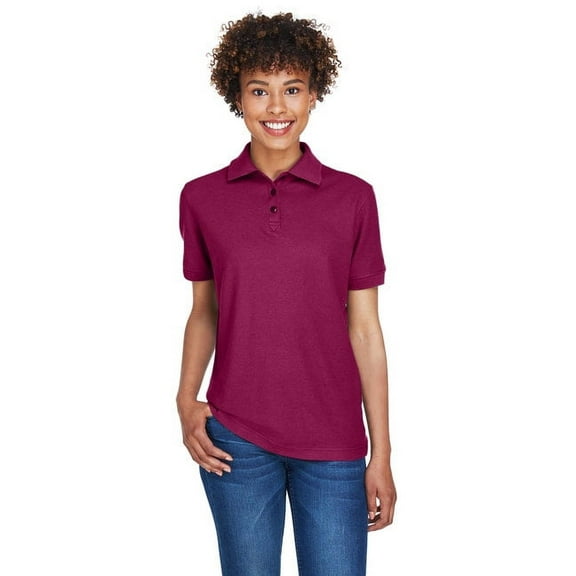 8541 UltraClub Women's Whisper Pique Plain Polo Shirt