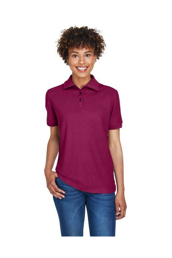 8541 UltraClub Women's Whisper Pique Plain Polo Shirt