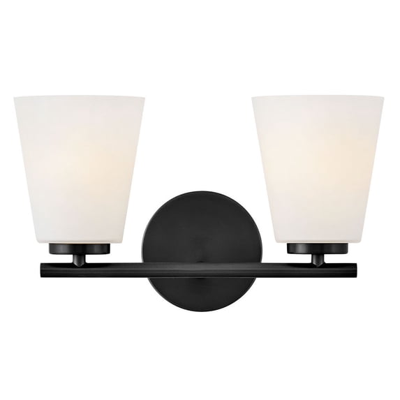 85422BK Lark Bri - 30W 2 LED Small Bath Vanity-9 Inches Tall and 15 Inches Wide-Black Finish