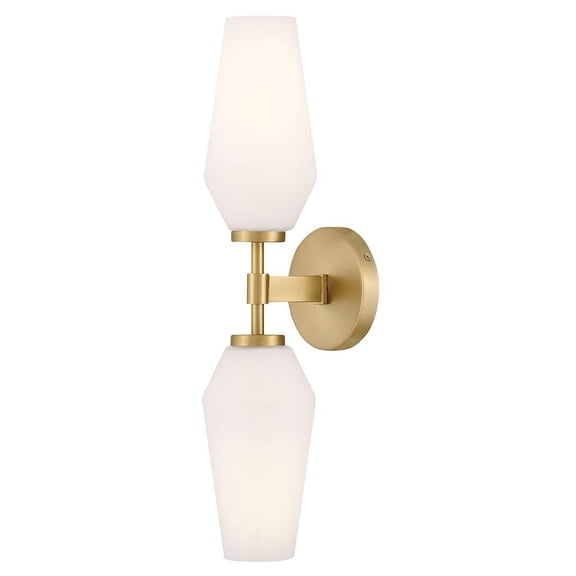 85505LCB Lark Gio - 16W 2 LED Large Wall Sconce-21 Inch Tall and 5 Inch Wide-Lacquered Brass Finish