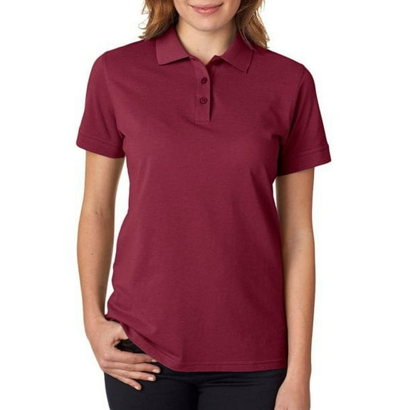 8550L UltraClub Women's Basic Polo Shirt Maroon L