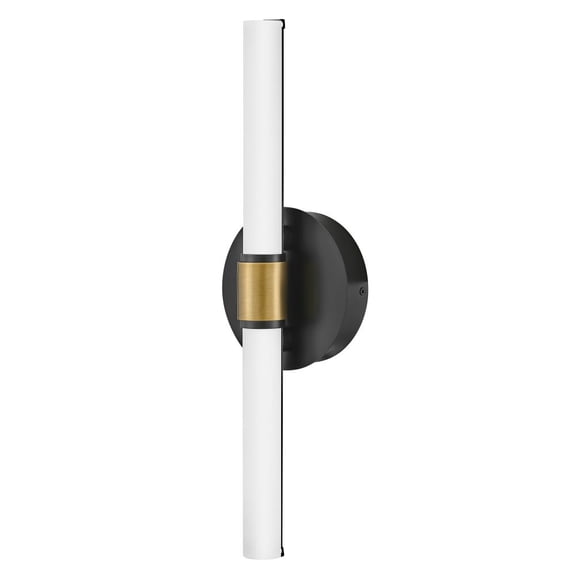 85600BK-LCB Lark Kai - 10W 1 LED Medium Bath Vanity In Modern Style-4.75 Inches Tall and 16.75 Inches Wide-Black/Lacquered Brass Finish