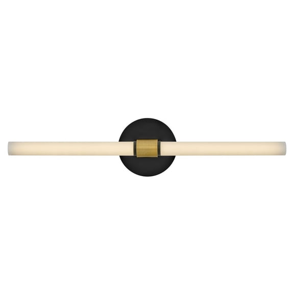 85602BK-LCB Lark Kai - 18W LED Medium Bath Vanity In Modern Style-5.25 Inches Tall and 24.5 Inches Wide-Black Finish-Lacquered Brass Secondary Finish