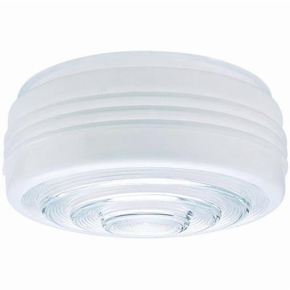 85608 White- Clear 8 in. Fitted 8.75 in. Dia. Glass Drum - pack of 6