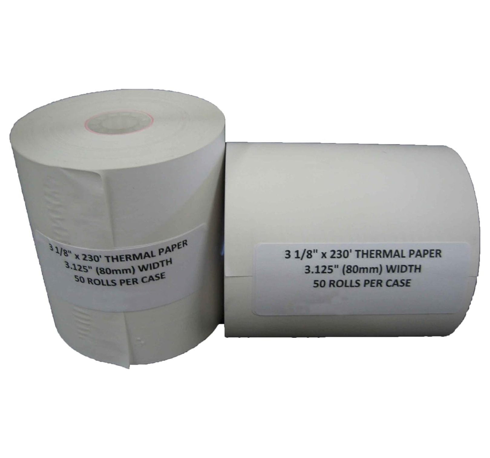 856348 Thermal Receipt Paper, 31/8" x 230' White (50 Rolls)