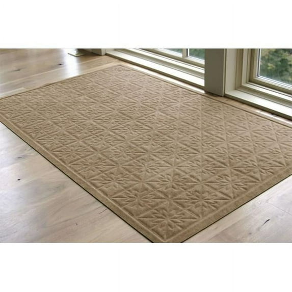 858123452 Soft Impressions Star Quilt Mat in Latte - 3 ft. x 5 ft.