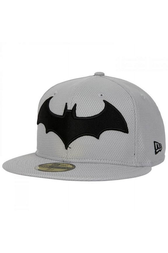 858201-73-8fitte New 52 Logo New Era 59Fifty Fitted Hat - Grey & Black - 7.375 Fitted