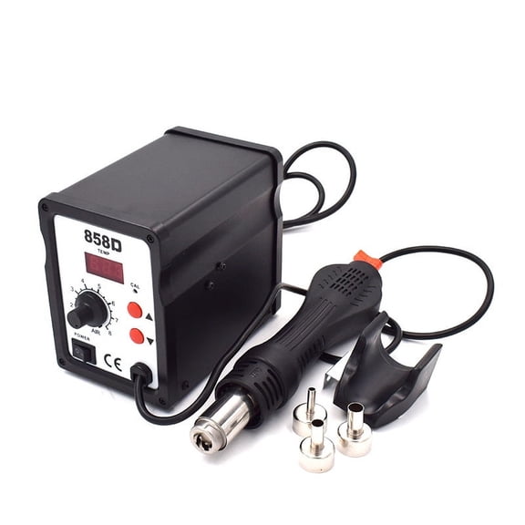 858D 220V SMD Soldering Desoldering Iron Station Hot Air Rework Gun Tool