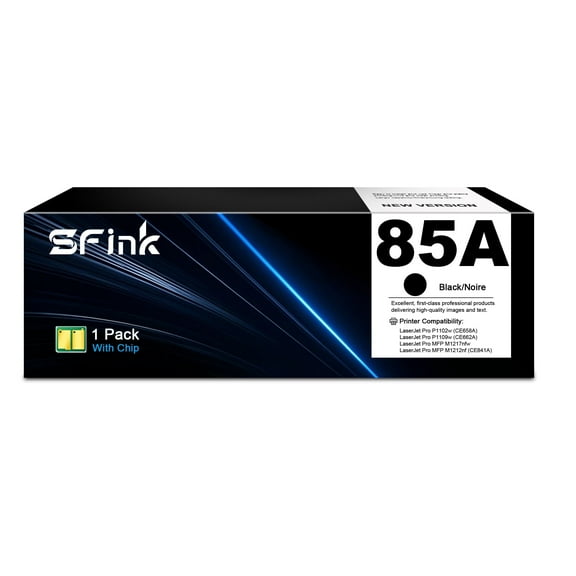 85A 1-Pack Black Toner Cartridge Compatible for HP 85A CF285A Toner Cartridges for LaserJet Pro P1102w P1109w MFP M1217nfw M1212nf Series Printer High Yield