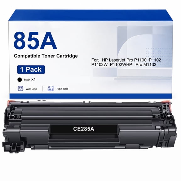 85A 285A Black Toner Cartridge Compatible with HP 85A Toner LaserJet P1100 P1102 M1130 M1210 and Canon LBP6000 MF3010 Series Printers(1 Pack)