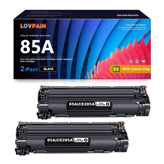 85A Toner Cartridge 2 Pack Compatible for HP CE285A Pro M1212nf M1217nfw M1214nfh M1213nf M1216nfh M1219nf P1102 P1109w P1005 P1006 M1132 P1102w Toner Cartridge Printer.