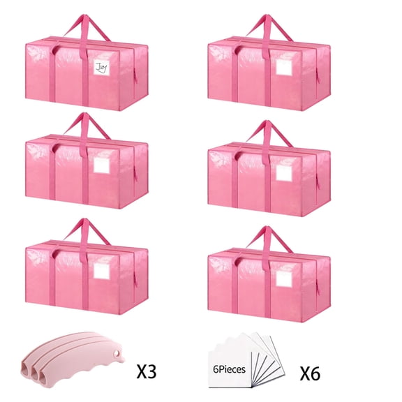 85L Moving Bags Heavy Duty Extra Large ,Storage Totes with Zipper,Alternative for Moving Boxes & Moving Supplies,Reinforced Handles and Tag Pocket-Collapsible Moving Supplies