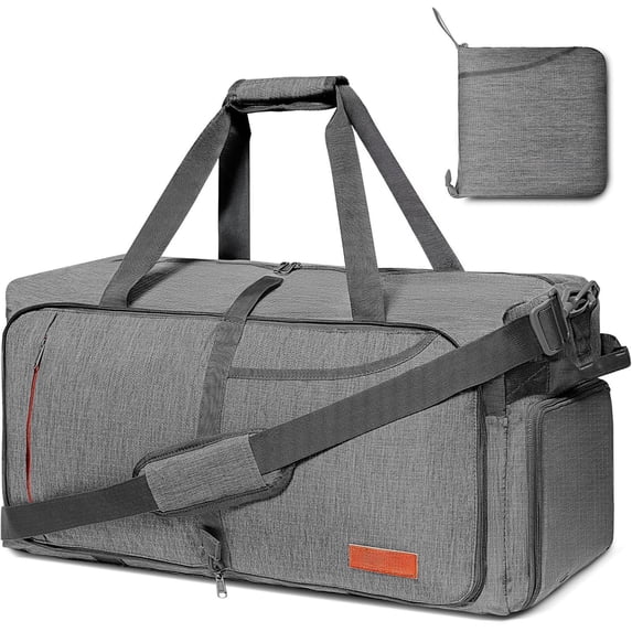 85L Travel Duffel Bag, Foldable Weekender Bag with Shoes Compartment for Men Women Water-proof & Resistant