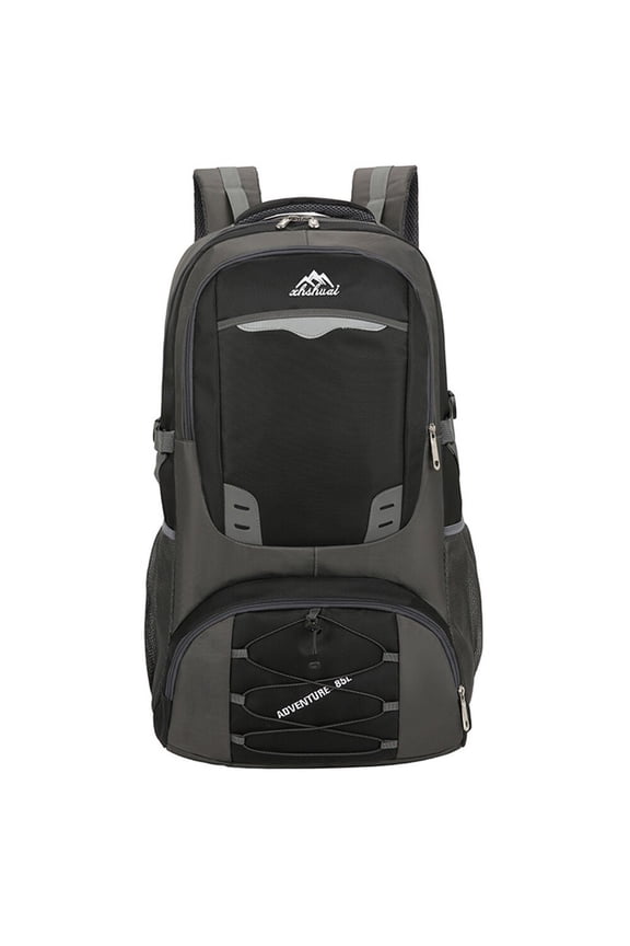 85L Waterproof Tactical Backpack - Outdoor Camping Hiking Rucksack, Travel Bag (Black)