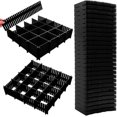 thumbnail image 1 of 85Pcs Drawer Dividers, Adjustable Drawer Organiser, Cut at Will for Tidying Clutter Clothes, Socks, Makeup, Dresser, Kitchen Black, 1 of 6