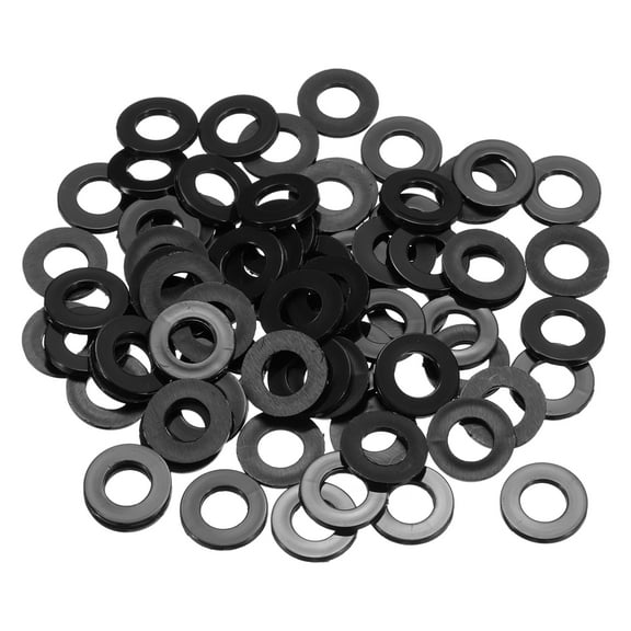 85Pcs M8 Nylon Flat Washers Plastic Washer 8mm ID 16mm OD 2mm Thick, Black