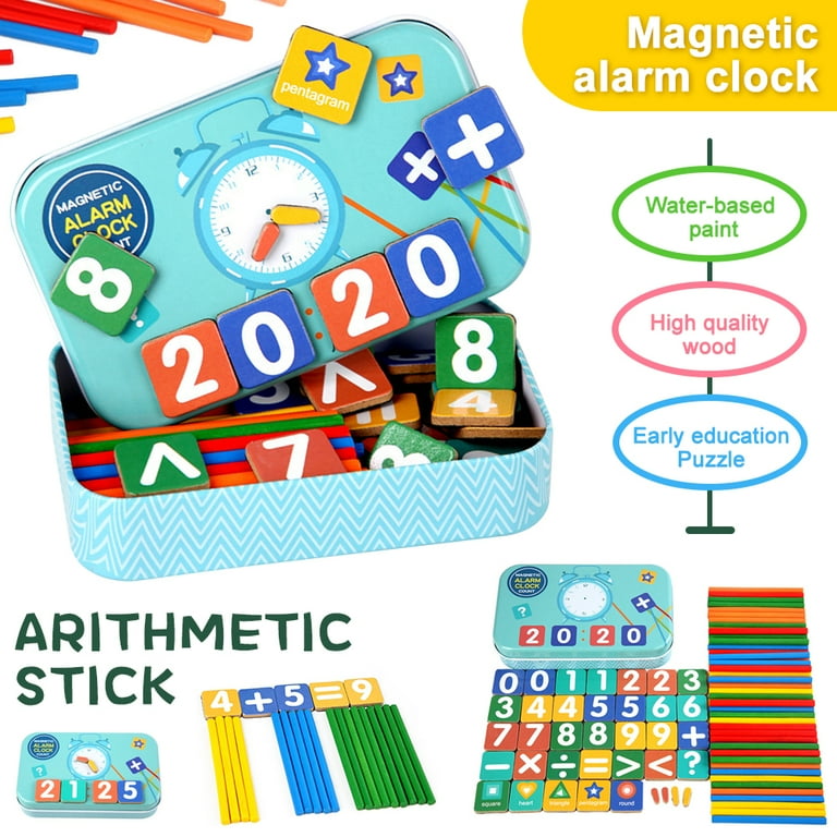 85Pcs Montessori Math Learning Toy Magnetic Counting Sticks 