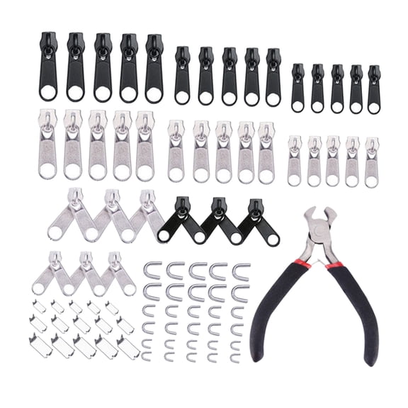 85Pcs Zipper Replacement Repair with Zipper Install Pliers for Backpacks