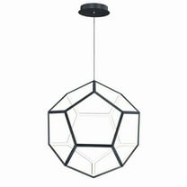 -85W 1 Led Large Pendant-28 Inches Wide By 28 Inches High Et2 Lighting E25106-Bk