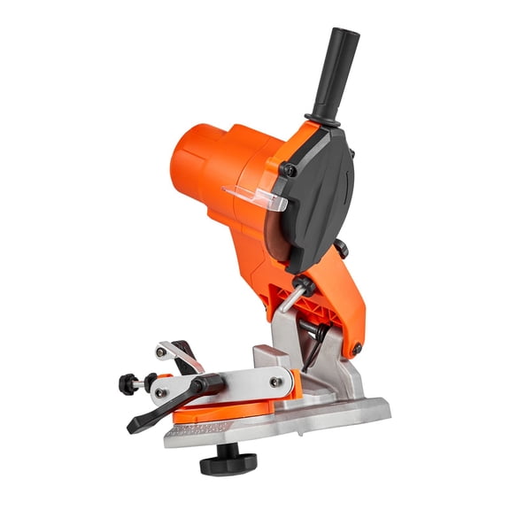 85W Electric Chainsaw Sharpener, 5000RPM Bench Mount with 2 Wheels & LED Light for Woodworking Logging Gardening