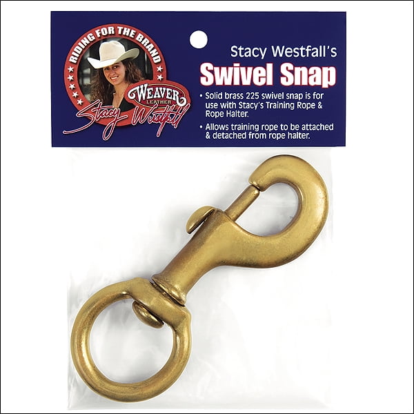 85WL Wl-3025 Solid Brass Stacy Westfall 225 Swivel Rope Halter Snap By Weaver Leather