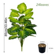 85cm Artificial Pothos Plants Tree with Black Pot Fake Plant for Home Living Room Office Entrance Door Outdoor Balcony Decor
