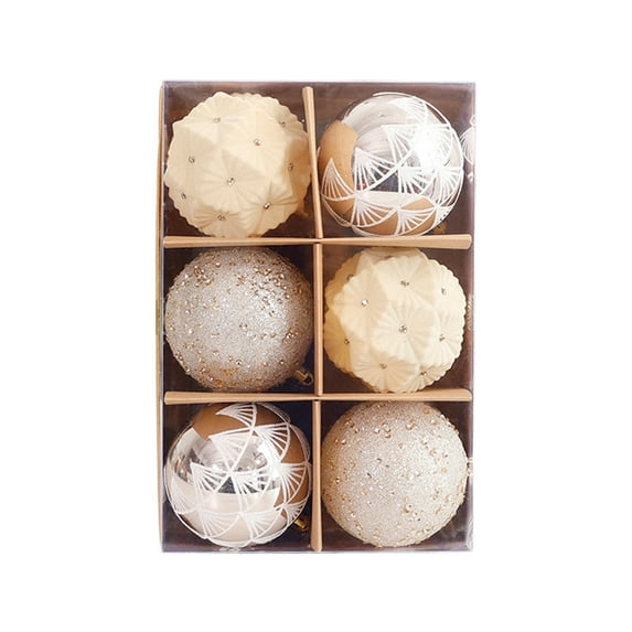 85cm Diameter Festive Winter Hanging Baubles Seasonal Champagne Gold Red Ornamental Spheres