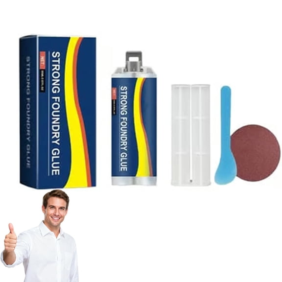 85ml Heavy Duty Metal Repair Glue Kit for Steel & Iron, High Temp Cold Weld Epoxy