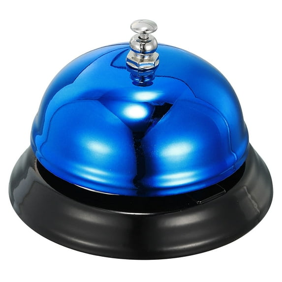 Uxcell 85mm(3.35") Desk Bell Steel Electroplating Blue 1 Pack